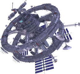 sci fi space station 3d render hq cutout © Mathias Weil