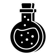 An editable design icon of chemical flask, experiment vector