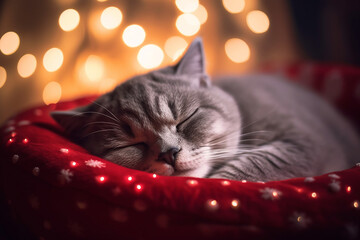 chrystmas cat and dog