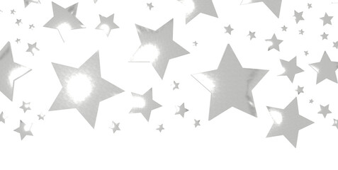 Silver star of confetti. - png transparent