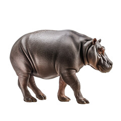 Fototapeta premium hippopotamus isolated on white, transparent background, PNG, generative ai