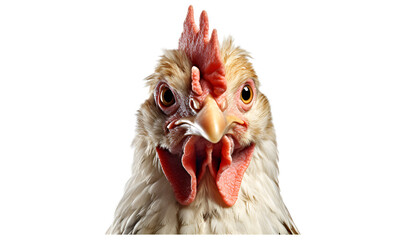 Hen isolated on transparent background. 3D render.