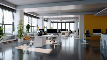 Modern office interior, AI Generative