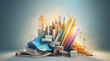 Entrepreneurship and Startups: Creative analogy picture with coherent visual layout. Generative Ai