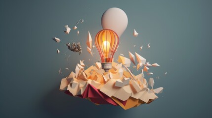 Entrepreneurship and Startups: Creative analogy picture with coherent visual layout. Generative Ai