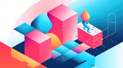 Team Collaboration: Intellectual metaphor model with well-arranged visual elements. Generative Ai
