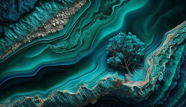Tera Collection · Chrysocolla Geoda Stone Backgrounds · Teal · Tranquil · Digital llustrations · Gemstone · Nature Beauty