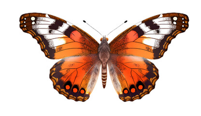 Butterfly isolated on transparent background. 3D render.