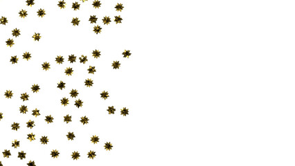 stars background, sparkle lights confetti falling. magic shining Flying christmas stars on night  (PNG transparent)