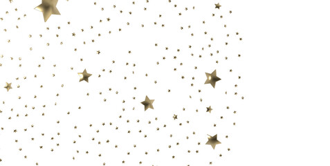 XMAS stars. Confetti celebration, Falling golden abstract decoration for party, birthday celebrate, 3d PNG - PNG transparent