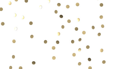 Golden confetti falling down isolated on transparent background. - PNG transparent