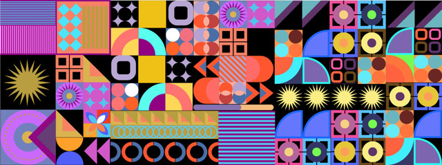 Obraz na płótnie Canvas Flat design colorful colourful geometric pattern background vector