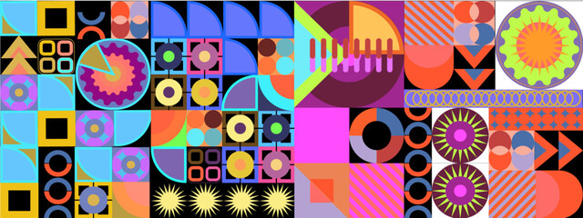 Vector flat geometric background mozaik colorful colourful