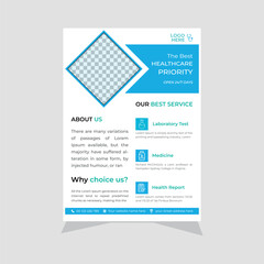 Clean And Modern Medical Flyer Design. 