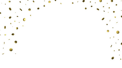 Glittering confetti on a transparent background. Holiday, birthday and Christmas decoration