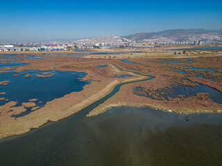 Gediz delta fishermen live in the river among the reeds.