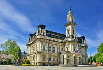  Town Hall in the Central Square Polish town of Nowy Sacz