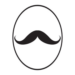 Black mustaches. Silhouette black vintage moustache isolated on white background. Symbol of Fathers day, sign for Barber Shop. Retro curly hipster moustaches, old fashion style. Vector illustration
