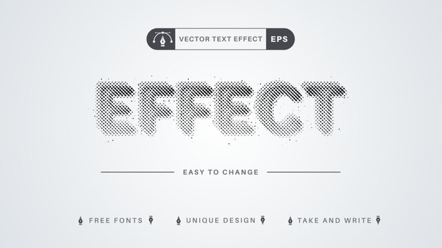 Halftone - Editable Text Effect, Font Style