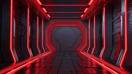 Red room gaming abstract background