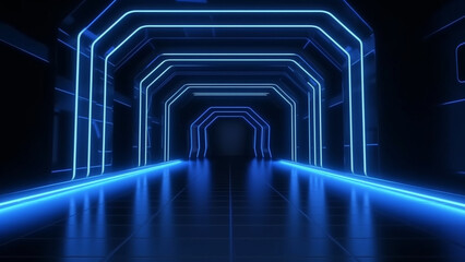 Gaming blue room neon light games wallpaper background