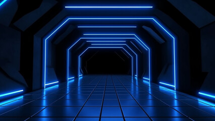 Gaming blue room neon light games wallpaper background