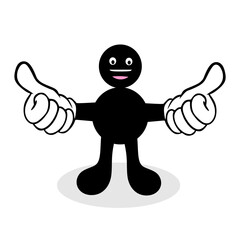 cartoon character with various expressions isolated background. Created with circle 