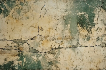 Fototapeta premium Old cracked wall texture - Generative AI