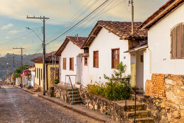 Fototapeta na wymiar Typical houses of the city of Catas Altas