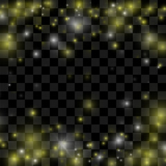 Falling magical shiny sparklers. Frame