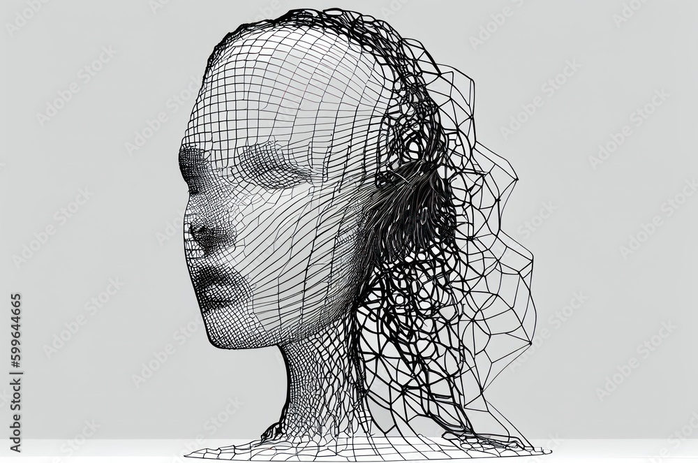 Poster mesh ai background with copy space generative ai