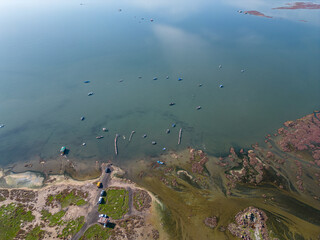 Gediz delta fishermen live in the river among the reeds.