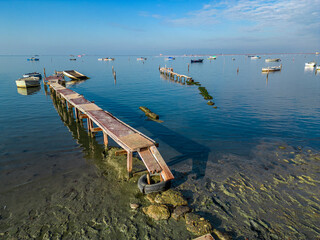 Gediz delta fishermen live in the river among the reeds.