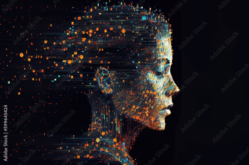 Poster ai headshot design with copy space generative ai