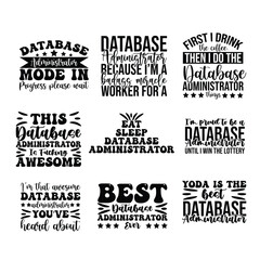 Fototapeta premium Database Administrator T shirt design bundle