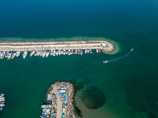 Mudanya fisherman's shelter and wonderful sea colors