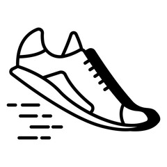 An editable design icon of runner