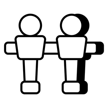 A creative design icon of foosball