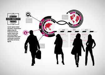 Business concept for internet banners, social media banners or presentation, vector illustration 
