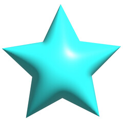 The stars of  glossy colors. Realistic 3d design.