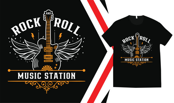 Music t-shirt design and rock band tshirt design
