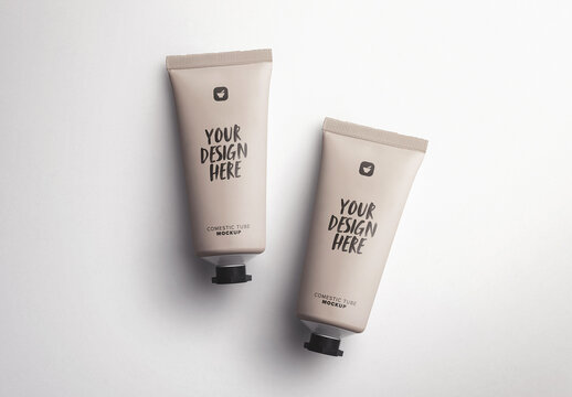 Two Cosmetic Tubes Mockups Layout