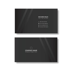 Black business card design, Business card template, Visiting card