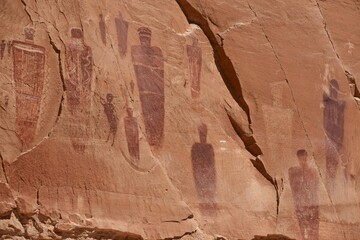 Pictographs on a canyon wall