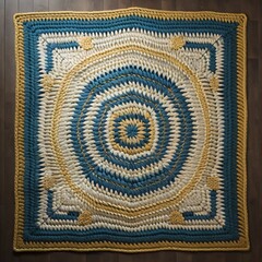 handcrafted square rug