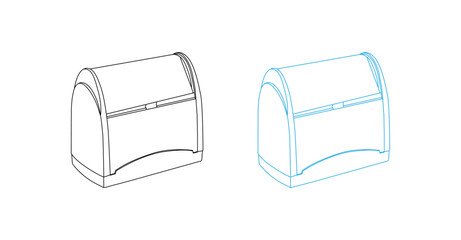 mail box isolated on white.Stamp icon vector, solid illustration, pictogram isolated on white.Round rubber stamp with handle vector isolated illustration.Advent calendar grunge rubber stamp on white b