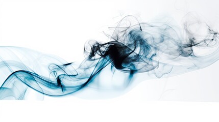 Abstract smoke of solid white background. For presentation. Generative AI, 