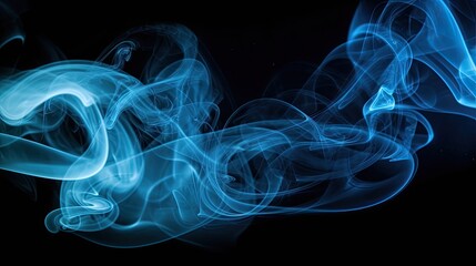 Abstract smoke of solid black background. For presentation. Generative AI, 