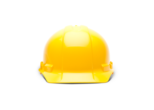 Yellow Hard Hat Isolated -Transparent PNG