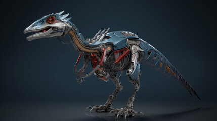 Cybernetic and futuristic dinosaur